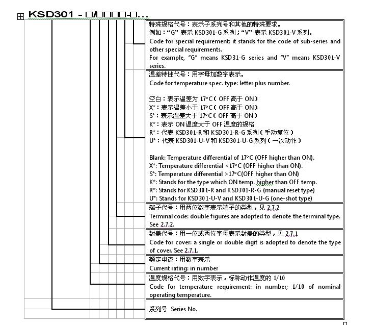 KSD301型号意义